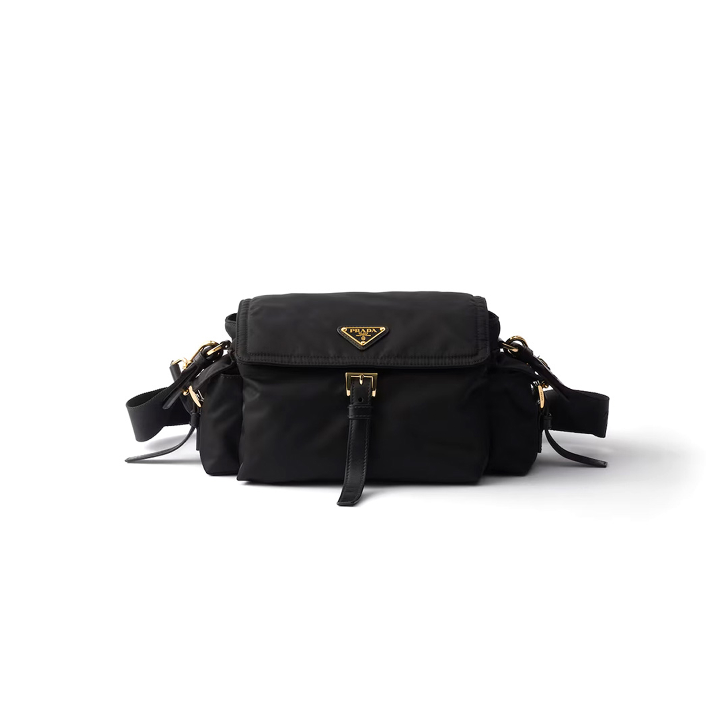 Pra*a explore medium re-nylon shoulder bag with flap 1bd394 (30*14*10cm)